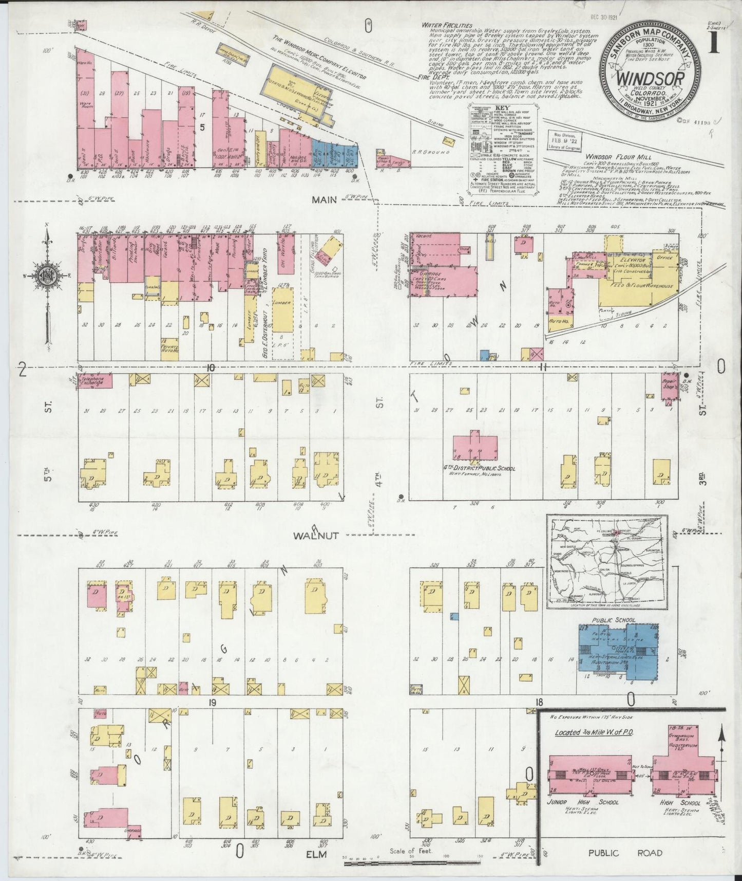 Sanborn Fire Insurance Map from Windsor, Weld County, Colorado. (1921) – Historic Sanborn Fire Insurance Map Print