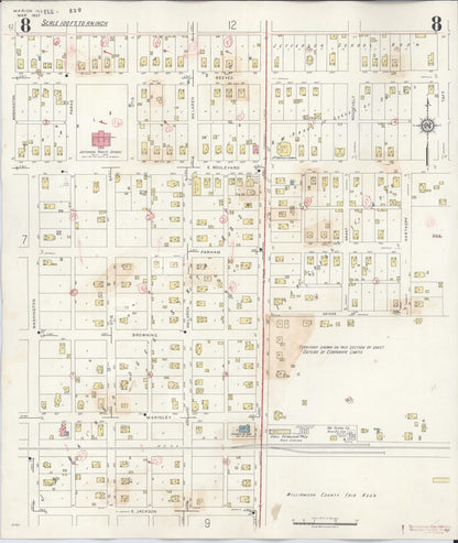 Sanborn Fire Insurance Map from Marion, Williamson County, Illinois (1946), Sheet #0008 - Complete Map Set gallery image, historic Sanborn map, vintage wall art, Illinois Illinois