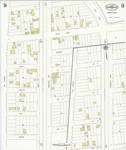Sanborn Fire Insurance Map from Garibaldi, Tillamook County, Oregon (1929), Sheet #0009 - Complete Map Set gallery image, historic Sanborn map, vintage wall art, Oregon Oregon