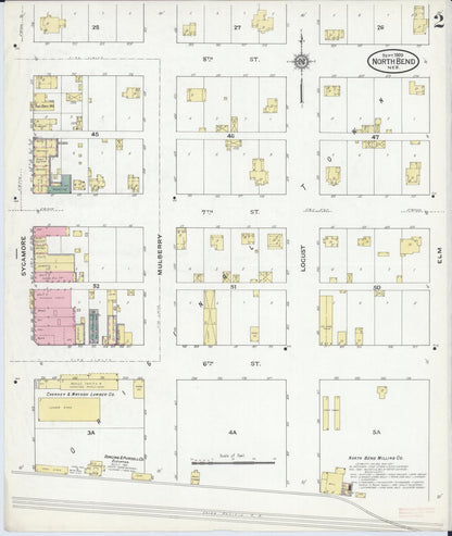 Sanborn Fire Insurance Map from North Bend, Dodge County, Nebraska (1909), Sheet #0002 - Complete Map Set gallery image, historic Sanborn map, vintage wall art, Nebraska Nebraska