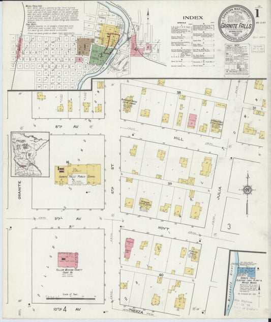 Sanborn Fire Insurance Map from Granite Falls, Yellow Medicine And Chippewa Counties, Minnesota. (1917) – Map View