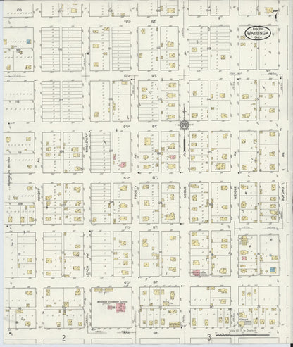 Sanborn Fire Insurance Map from Watonga, Blaine County, Oklahoma (1914), Sheet #0007 - Complete Map Set gallery image, historic Sanborn map, vintage wall art, Oklahoma Oklahoma