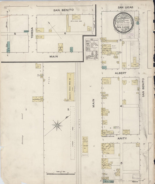 Sanborn Fire Insurance Map from San Lucas, Monterey County, California. (1888) – Historic Sanborn Fire Insurance Map Print