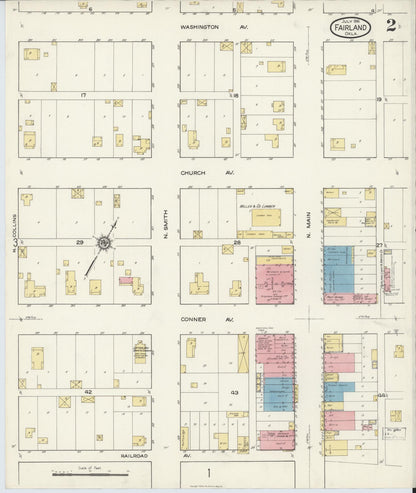 Sanborn Fire Insurance Map from Fairland, Ottawa County, Oklahoma (1916), Sheet #0002 - Complete Map Set gallery image, historic Sanborn map, vintage wall art, Oklahoma Oklahoma