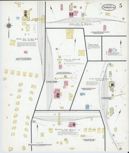 Sanborn Fire Insurance Map from Farmington, Fulton County, Illinois (1918), Sheet #0005 - Historic Sanborn Fire Insurance Map Print, vintage old map wall art, antique decor, genealogy gift, Illinois Illinois map
