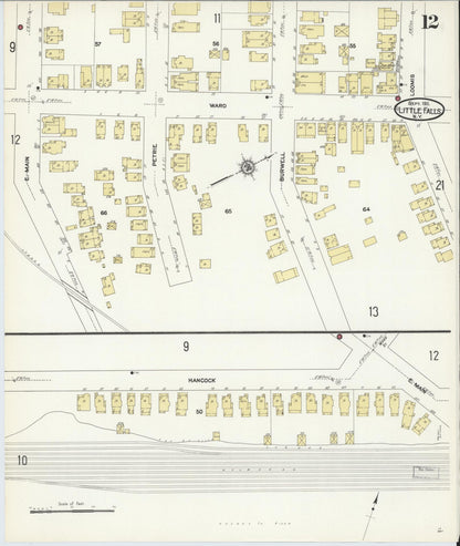 Sanborn Fire Insurance Map from Little Falls, Herkimer County, New York (1911), Sheet #0012 - Complete Map Set gallery image, historic Sanborn map, vintage wall art, New York New York