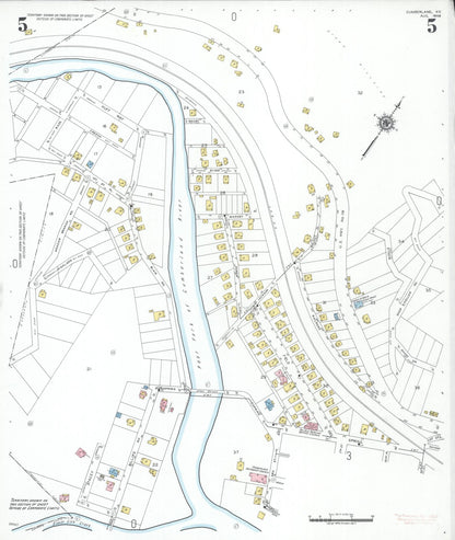 Sanborn Fire Insurance Map from Cumberland, Harlan County, Kentucky (1949), Sheet #0005 - Complete Map Set gallery image, historic Sanborn map, vintage wall art, Kentucky Kentucky