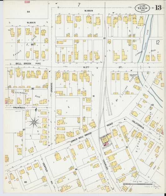 Sanborn Fire Insurance Map from Xenia, Greene County, Ohio (1901), Sheet #0013 - Historic Sanborn Fire Insurance Map Print, vintage old map wall art, antique decor, genealogy gift, Ohio Ohio map