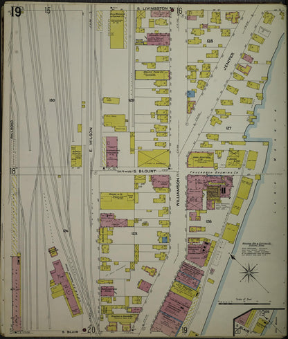 Sanborn Fire Insurance Map from Madison, Dane County, Wisconsin (1908), Sheet #0019 - Historic Sanborn Fire Insurance Map Print, vintage old map wall art, antique decor, genealogy gift, Wisconsin Wisconsin map