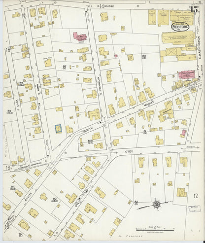 Sanborn Fire Insurance Map from Bedford, Independent Cities, Virginia (1921), Sheet #0015 - Complete Map Set gallery image, historic Sanborn map, vintage wall art, Virginia Virginia
