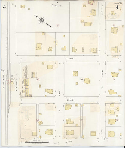 Sanborn Fire Insurance Map from Timpson, Shelby County, Texas (1941), Sheet #0004 - Complete Map Set gallery image, historic Sanborn map, vintage wall art, Texas Texas