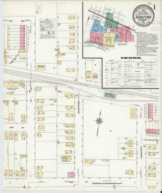 Sanborn Fire Insurance Map from Raritan, Somerset County, New Jersey. (1910) – Historic Sanborn Fire Insurance Map Print