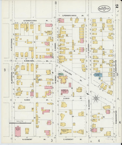 Sanborn Fire Insurance Map from Rochester, Beaver County, Pennsylvania (1903), Sheet #0002 - Complete Map Set gallery image, historic Sanborn map, vintage wall art, Pennsylvania Pennsylvania