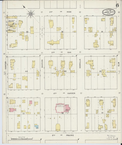 Sanborn Fire Insurance Map from Lake City, Wabasha County, Minnesota (1894), Sheet #0006 - Historic Sanborn Fire Insurance Map Print, vintage old map wall art, antique decor, genealogy gift, Minnesota Minnesota map