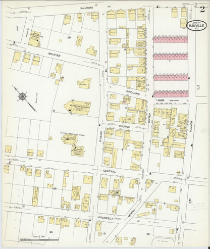 Sanborn Fire Insurance Map from Manville, Providence County, Rhode Island (1911), Sheet #0002 - Complete Map Set gallery image, historic Sanborn map, vintage wall art, Rhode Island Rhode Island