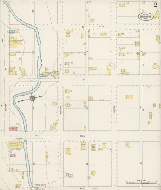 Sanborn Fire Insurance Map from Springdale, Stevens County, Washington (1915), Sheet #0002 - Historic Sanborn Fire Insurance Map Print, vintage old map wall art, antique decor, genealogy gift, Washington Washington map