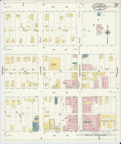 Sanborn Fire Insurance Map from Lexington, Dawson County, Nebraska (1909), Sheet #0003 - Complete Map Set gallery image, historic Sanborn map, vintage wall art, Nebraska Nebraska