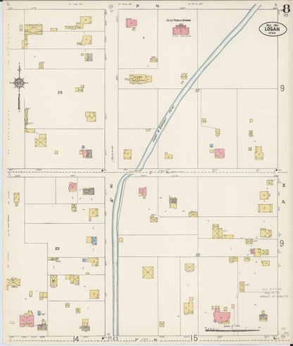 Sanborn Fire Insurance Map from Logan, Cache County, Utah (1911), Sheet #0008 - Complete Map Set gallery image, historic Sanborn map, vintage wall art, Utah Utah
