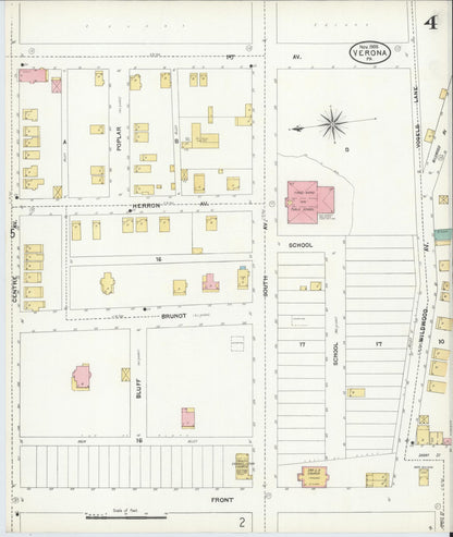 Sanborn Fire Insurance Map from Verona, Allegheny County, Pennsylvania (1905), Sheet #0004 - Complete Map Set gallery image, historic Sanborn map, vintage wall art, Pennsylvania Pennsylvania