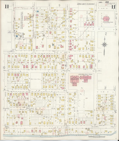 Sanborn Fire Insurance Map from Loveland, Larimer County, Colorado (1946), Sheet #0011 - Complete Map Set gallery image, historic Sanborn map, vintage wall art, Colorado Colorado