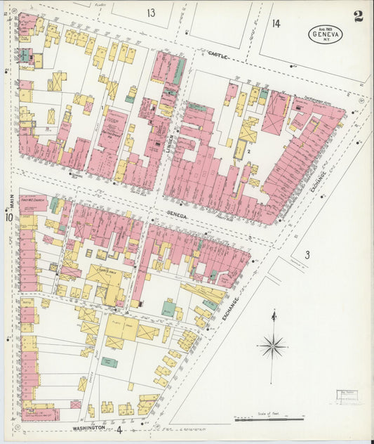 Sanborn Fire Insurance Map from Geneva, Ontario County, New York (1903), Sheet #0002 - Complete Map Set gallery image, historic Sanborn map, vintage wall art, New York New York