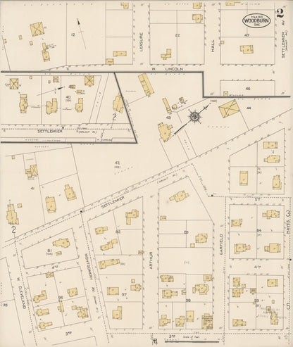 Sanborn Fire Insurance Map from Woodburn, Marion County, Oregon (1913), Sheet #0002 - Complete Map Set gallery image, historic Sanborn map, vintage wall art, Oregon Oregon