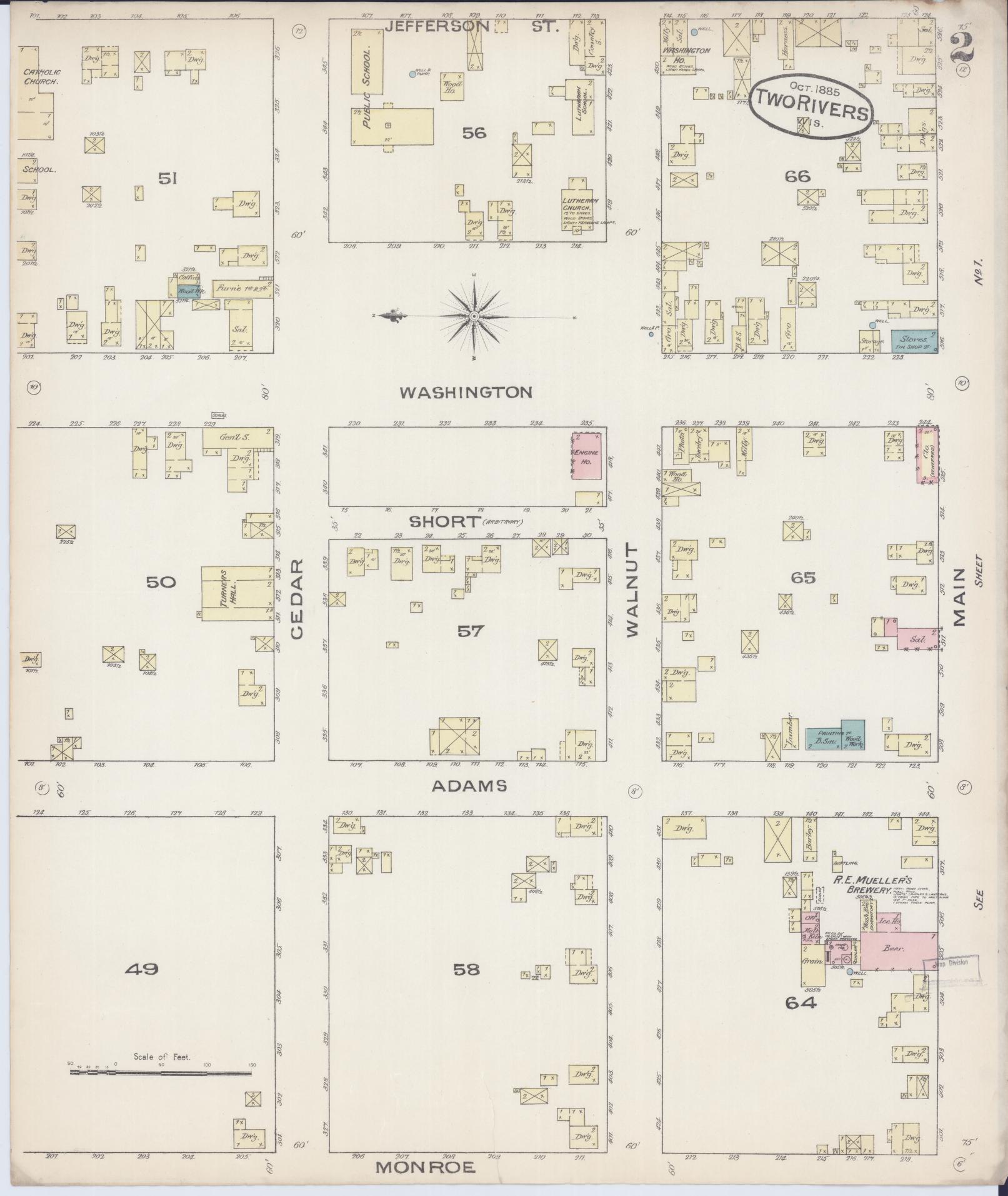 Sanborn Fire Insurance Map from Two Rivers, Manitowoc County, Wisconsin ...