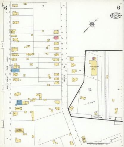 Sanborn Fire Insurance Map from Berlin, Camden County, New Jersey (1923), Sheet #0006 - Complete Map Set gallery image, historic Sanborn map, vintage wall art, New Jersey New Jersey