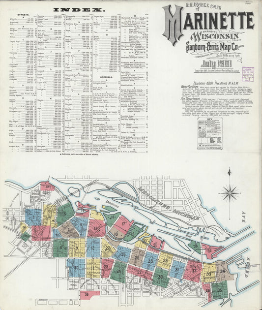 Marinette, Marinette County, Wisconsin (1901) – Sanborn Fire Insurance Map – Map View