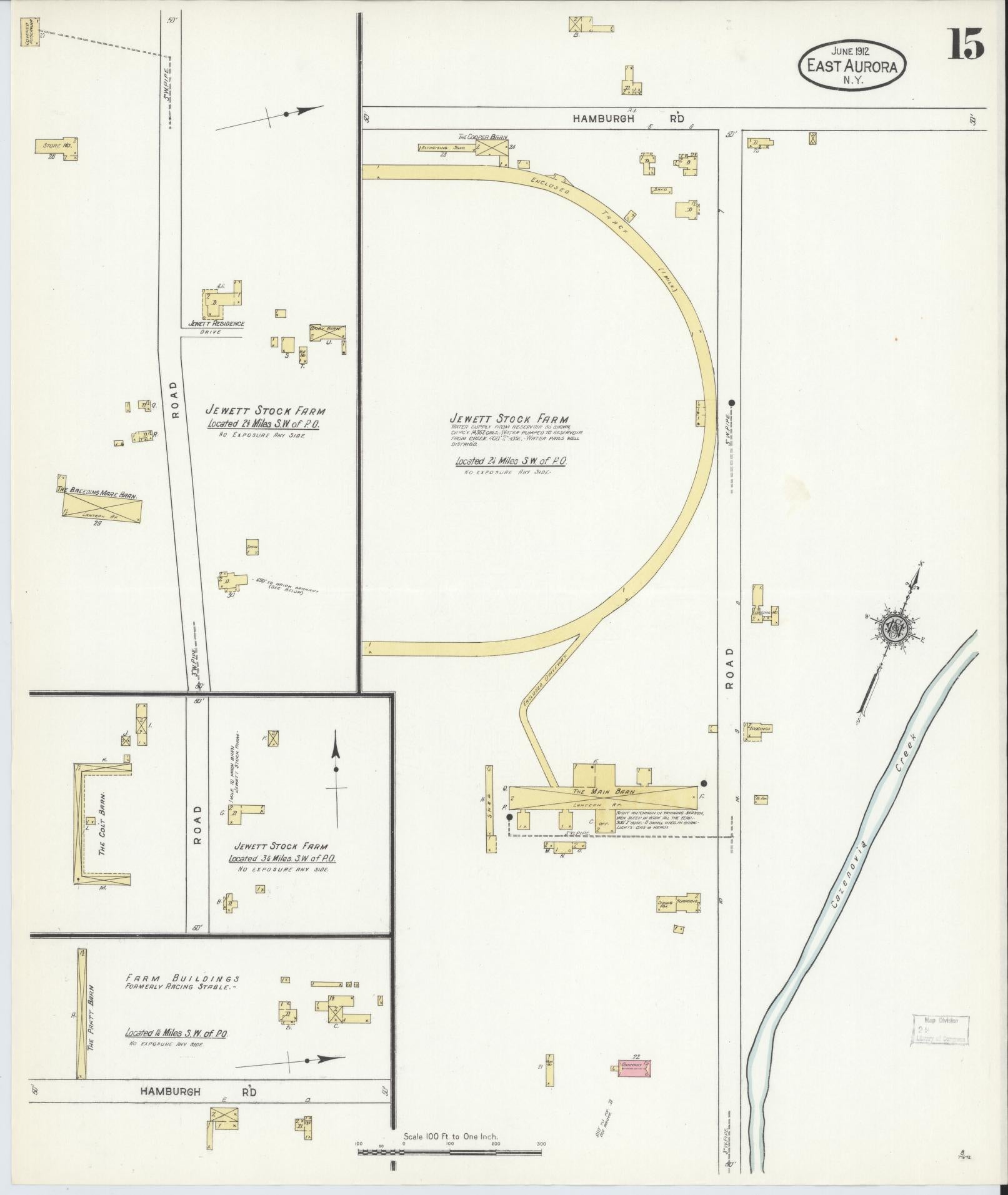 Sanborn Fire Insurance Map from East Aurora, Erie County, New York (1912), Sheet #0015 - Complete Map Set gallery image, historic Sanborn map, vintage wall art, New York New York