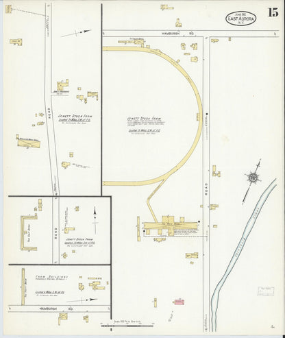 Sanborn Fire Insurance Map from East Aurora, Erie County, New York (1912), Sheet #0015 - Complete Map Set gallery image, historic Sanborn map, vintage wall art, New York New York