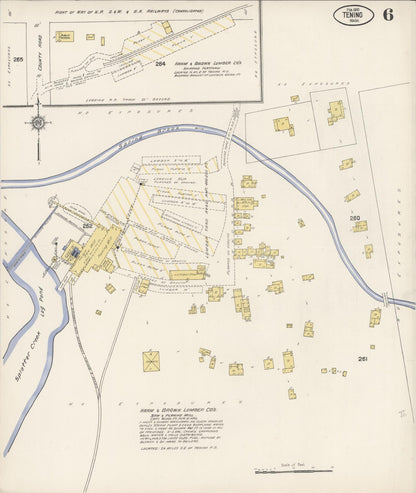 Sanborn Fire Insurance Map from Tenino, Thurston County, Washington (1910), Sheet #0006 - Complete Map Set gallery image, historic Sanborn map, vintage wall art, Washington Washington