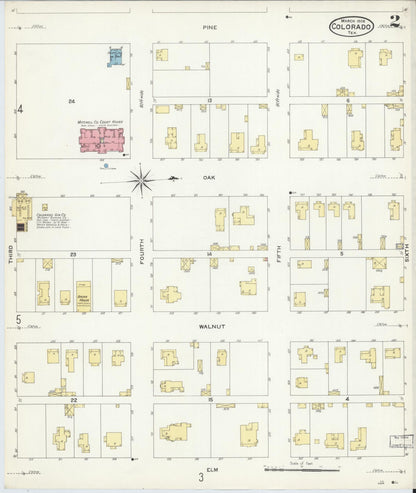 Sanborn Fire Insurance Map from Colorado, Mitchell County, Texas (1908), Sheet #0002 - Complete Map Set gallery image, historic Sanborn map, vintage wall art, Texas Texas