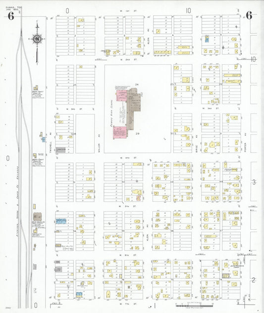 Sanborn Fire Insurance Map from Dumas, Moore County, Texas (1950), Sheet #0006 - Historic Sanborn Fire Insurance Map Print, vintage old map wall art, antique decor, genealogy gift, Texas Texas map