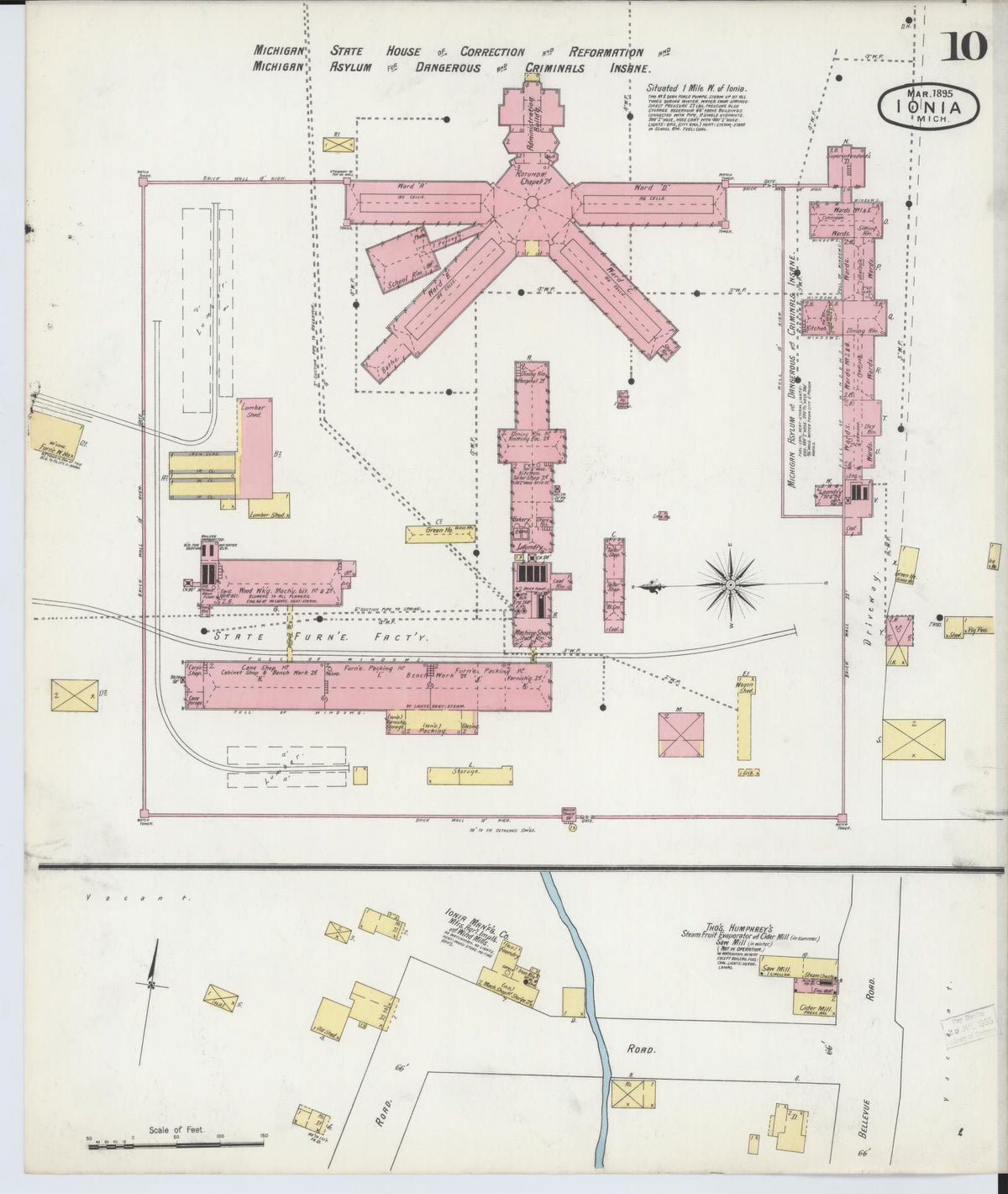 Sanborn Fire Insurance Map from Ionia, Ionia County, Michigan (1895), Sheet #0010 - Complete Map Set gallery image, historic Sanborn map, vintage wall art, Michigan Michigan