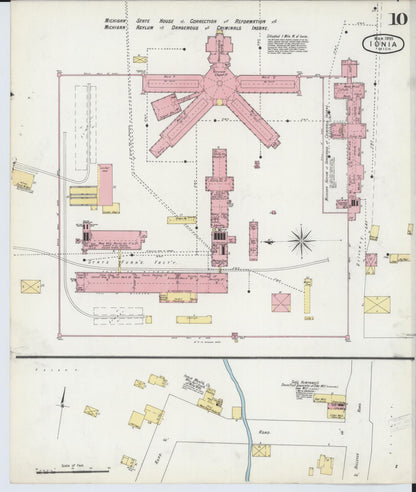 Sanborn Fire Insurance Map from Ionia, Ionia County, Michigan (1895), Sheet #0010 - Complete Map Set gallery image, historic Sanborn map, vintage wall art, Michigan Michigan