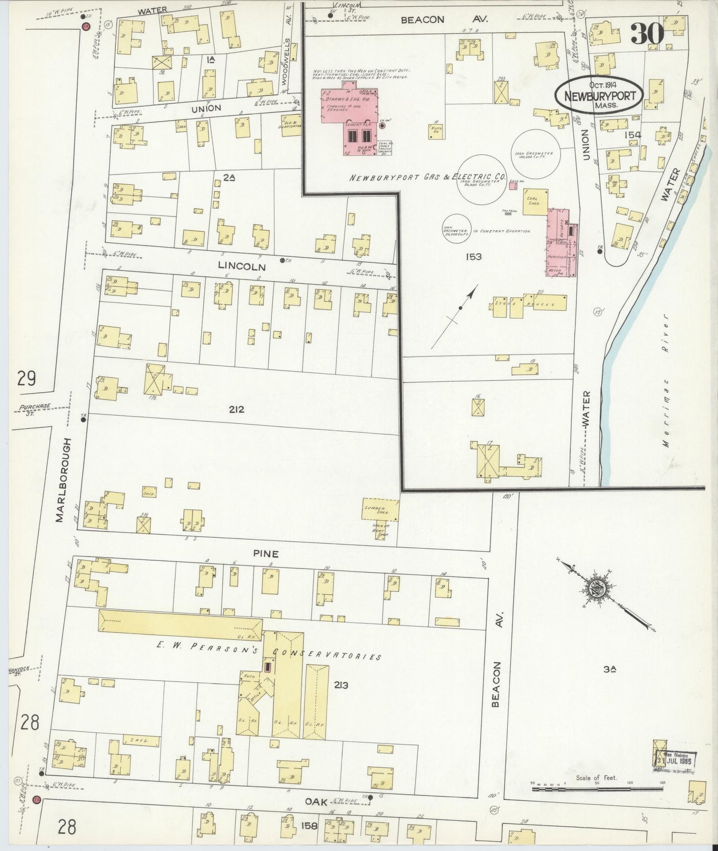 Sanborn Fire Insurance Map from Newburyport, Essex County, Massachusetts (1914), Sheet #0030 - Complete Map Set gallery image, historic Sanborn map, vintage wall art, Massachusetts Massachusetts