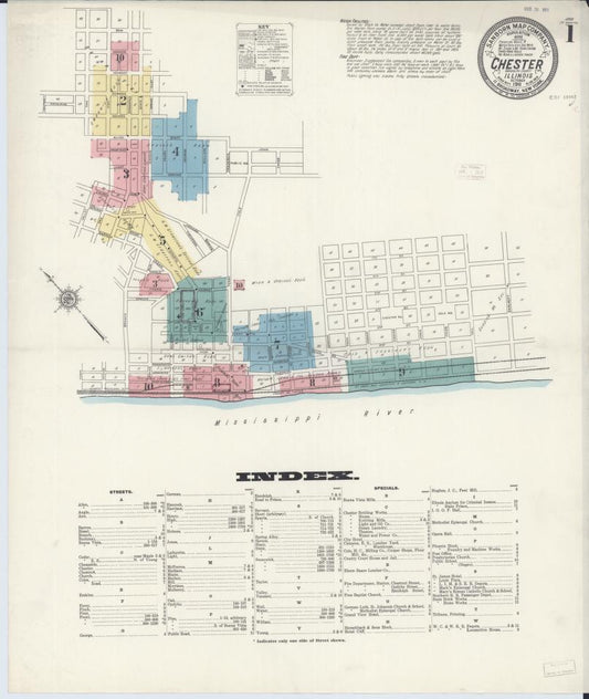 Sanborn Fire Insurance Map from Chester, Randolph County, Illinois. (1911) – Map View