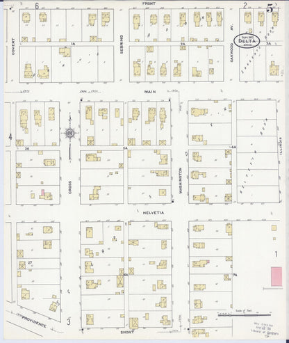 Sanborn Fire Insurance Map from Delta, Fulton County, Ohio (1910), Sheet #0005 - Complete Map Set gallery image, historic Sanborn map, vintage wall art, Ohio Ohio