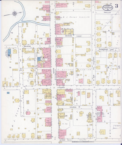 Sanborn Fire Insurance Map from Festus, Jefferson County, Missouri (1915), Sheet #0003 - Complete Map Set gallery image, historic Sanborn map, vintage wall art, Missouri Missouri