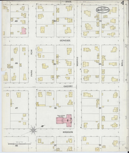 Sanborn Fire Insurance Map from Morrison, Whiteside County, Illinois (1892), Sheet #0004 - Complete Map Set gallery image, historic Sanborn map, vintage wall art, Illinois Illinois