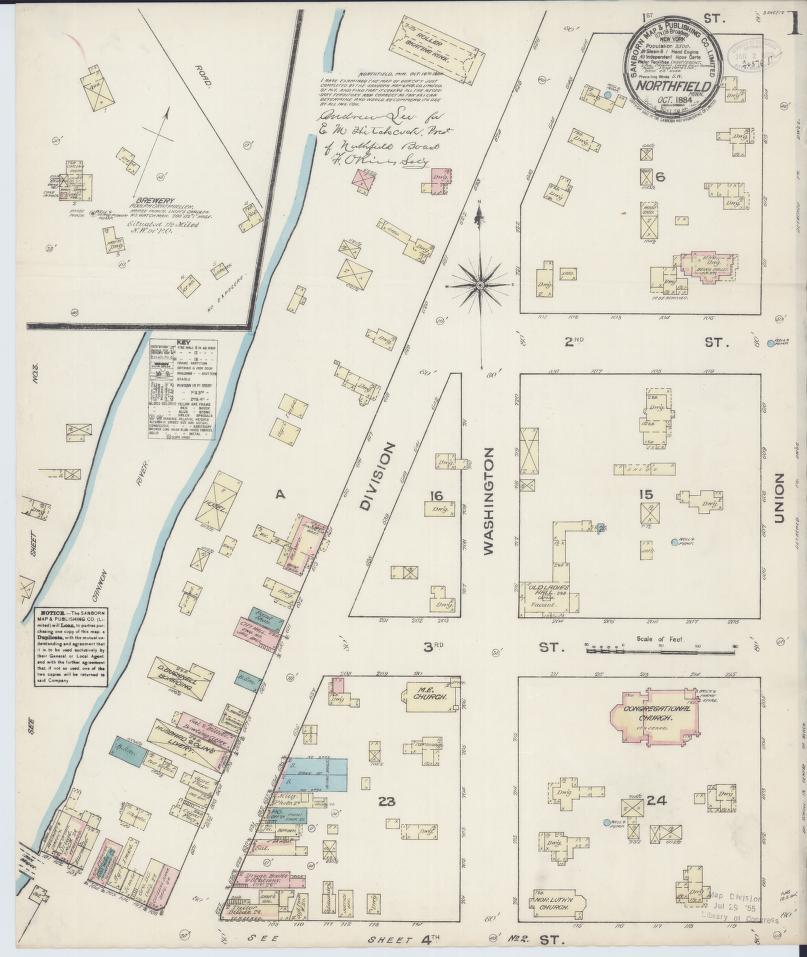 Sanborn Fire Insurance Map from Northfield, Rice County, Minnesota. (1884) – Map View