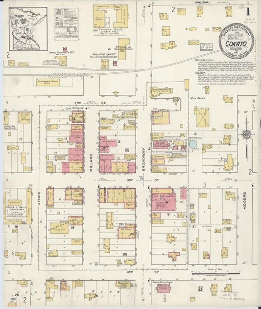 Sanborn Fire Insurance Map from Cokato, Wright County, Minnesota. (1917) – Map View