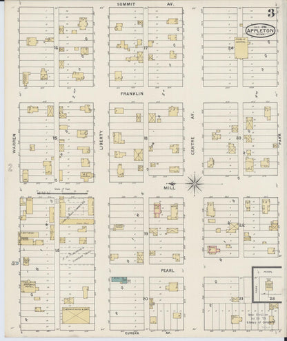 Sanborn Fire Insurance Map from Appleton, Swift County, Minnesota (1894), Sheet #0003 - Historic Sanborn Fire Insurance Map Print, vintage old map wall art, antique decor, genealogy gift, Minnesota Minnesota map