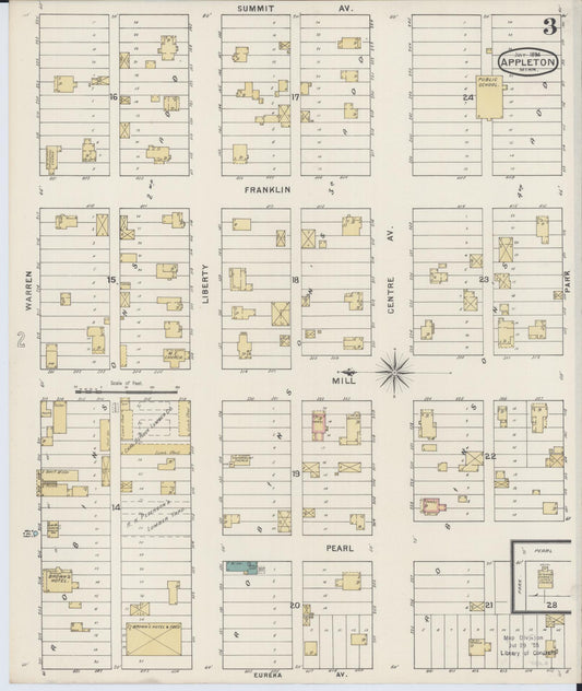 Sanborn Fire Insurance Map from Appleton, Swift County, Minnesota (1894), Sheet #0003 - Historic Sanborn Fire Insurance Map Print, vintage old map wall art, antique decor, genealogy gift, Minnesota Minnesota map