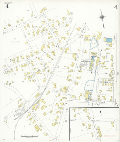 Sanborn Fire Insurance Map from Dexter, Penobscot County, Maine (1935), Sheet #0004 - Complete Map Set gallery image, historic Sanborn map, vintage wall art, Maine Maine