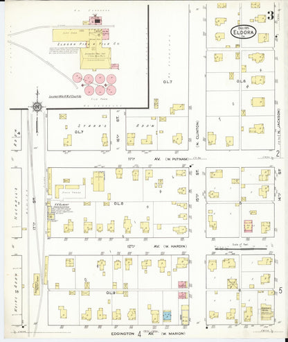 Sanborn Fire Insurance Map from Eldora, Hardin County, Iowa (1915), Sheet #0003 - Historic Sanborn Fire Insurance Map Print
