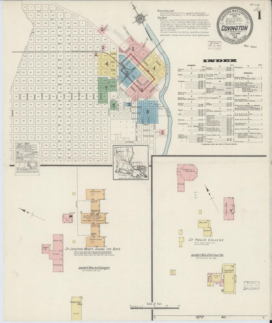 Sanborn Fire Insurance Map from Covington, Saint Tammany Parish, Louisiana. (1915) – Historic Sanborn Fire Insurance Map Print