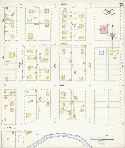 Sanborn Fire Insurance Map from Tekoa, Whitman County, Washington (1908), Sheet #0005 - Complete Map Set gallery image, historic Sanborn map, vintage wall art, Washington Washington