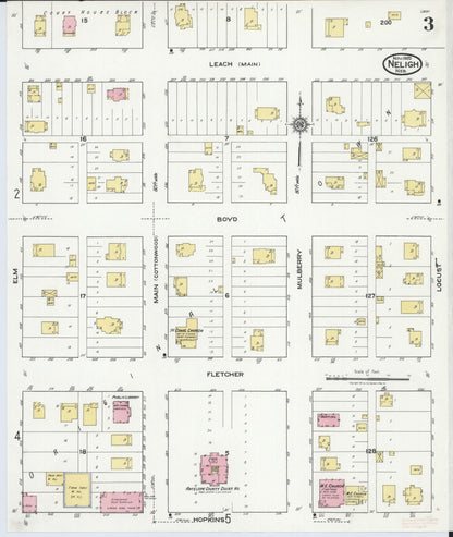 Sanborn Fire Insurance Map from Neligh, Antelope County, Nebraska (1920), Sheet #0003 - Complete Map Set gallery image, historic Sanborn map, vintage wall art, Nebraska Nebraska